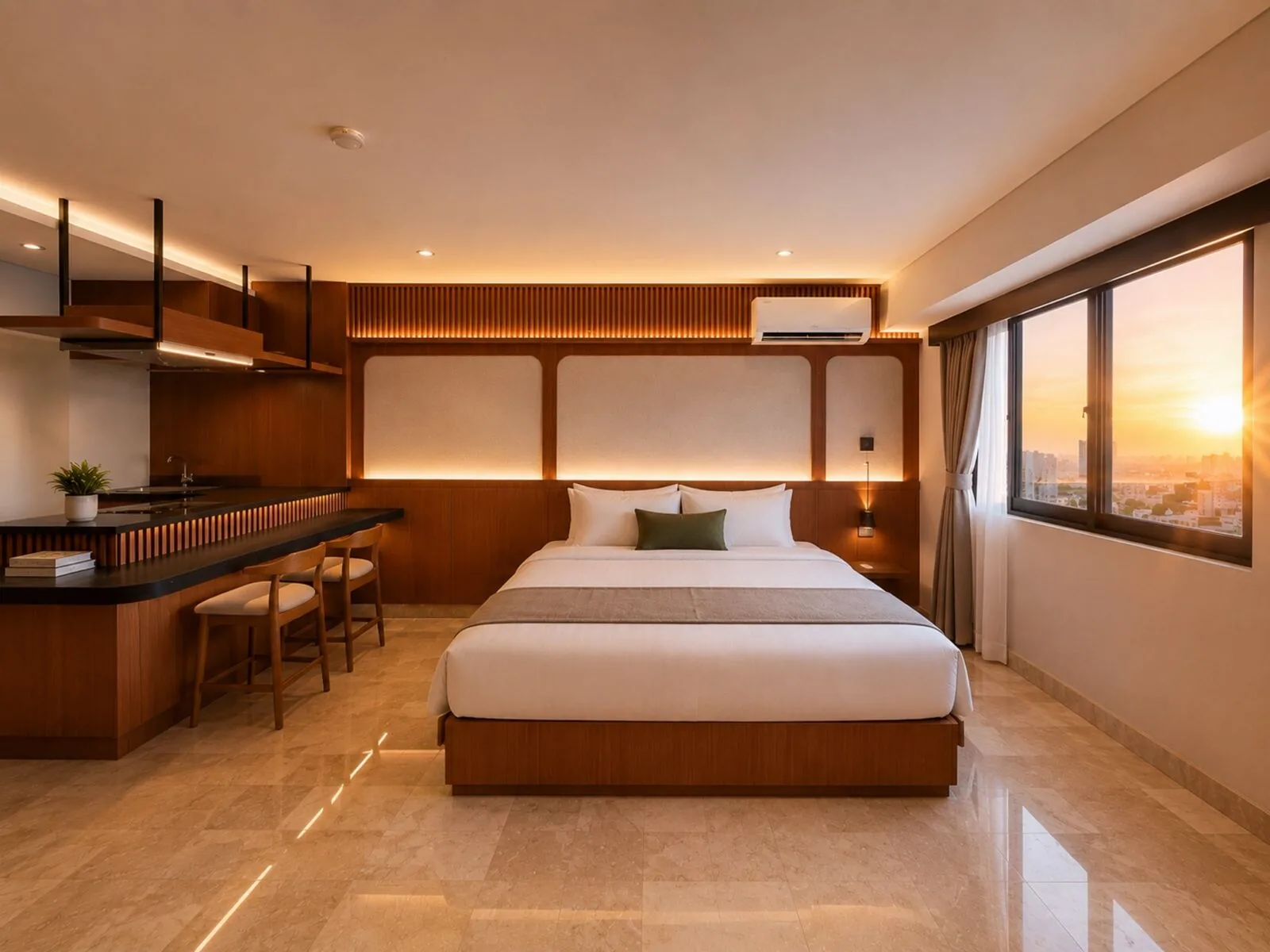 SanLiving Urban bedroom with Senayan view
