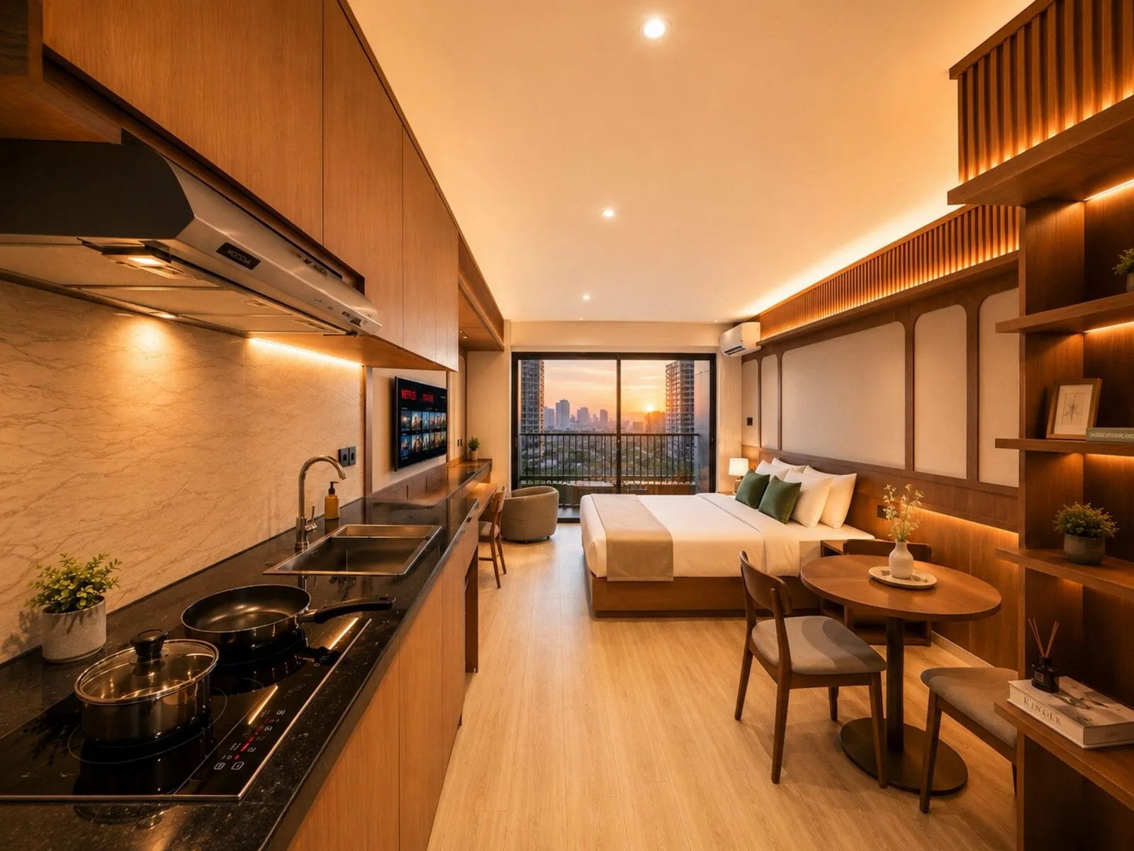 SanLiving Urban studio residence with full kitchen